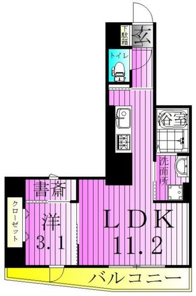 ミネルヴァ千住新橋 302｜東京都足立区梅田１丁目(賃貸マンション1LDK・3階・40.14㎡)の写真 その2