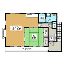 秋川アパート 2F ｜ 東京都あきる野市秋川３丁目（賃貸アパート1LDK・2階・58.08㎡） その2