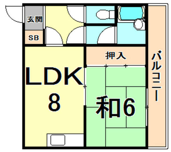 東難波佐野マンション 205｜兵庫県尼崎市東難波町５丁目(賃貸マンション1LDK・2階・33.40㎡)の写真 その2