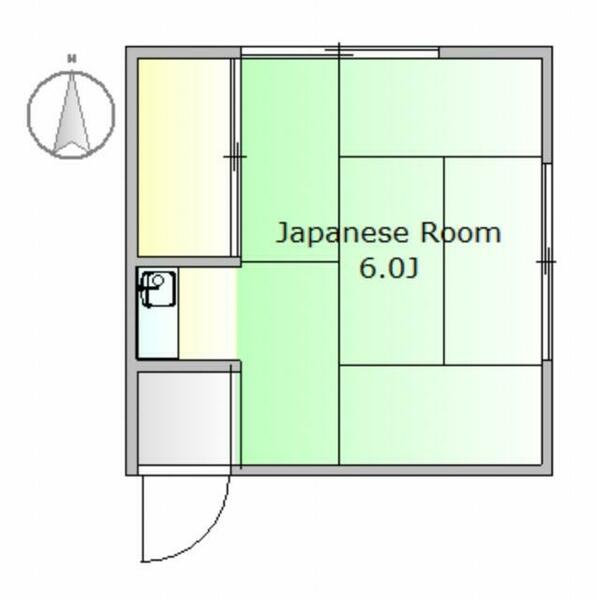 東京都目黒区中目黒１丁目(賃貸アパート1R・2階・13.00㎡)の写真 その2