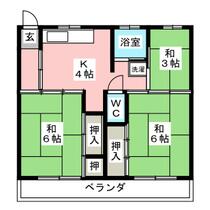 ビレッジハウス羽黒　２号棟  ｜ 愛知県犬山市大字羽黒字南金屋（賃貸マンション3K・1階・45.36㎡） その2