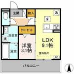 仮）Ｄ－ＲＯＯＭ岐南町下印食　Ａ棟のイメージ