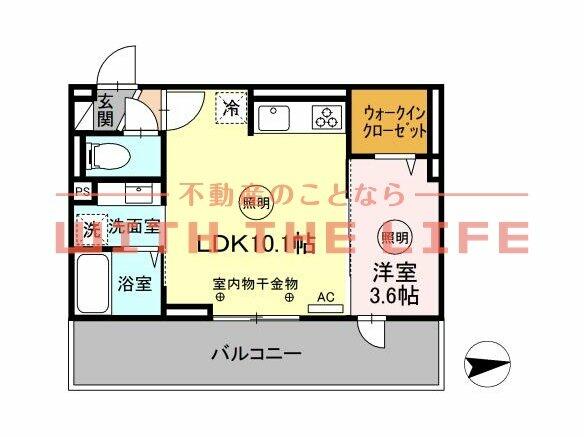 Ｄ－ＲＯＯＭ　ＦＩＲＳＴ　大善寺駅前 102｜福岡県久留米市大善寺大橋１丁目(賃貸アパート1LDK・1階・33.51㎡)の写真 その2