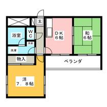 Ｇ・Ｆｏｒｅｓｔ  ｜ 愛知県あま市七宝町下之森稲荷（賃貸マンション2DK・1階・45.36㎡） その2