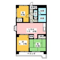 サンパティーク御器所  ｜ 愛知県名古屋市昭和区松風町３丁目（賃貸マンション3LDK・5階・66.95㎡） その2