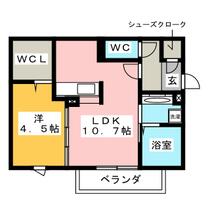 ＯＴＴ’ｓ豊栄  ｜ 愛知県豊川市豊栄町（賃貸アパート1LDK・3階・40.27㎡） その2