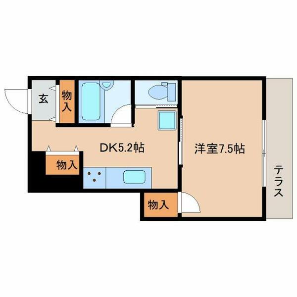 アルカディアハイツ 105｜奈良県橿原市南八木町２丁目(賃貸アパート1DK・1階・30.00㎡)の写真 その2