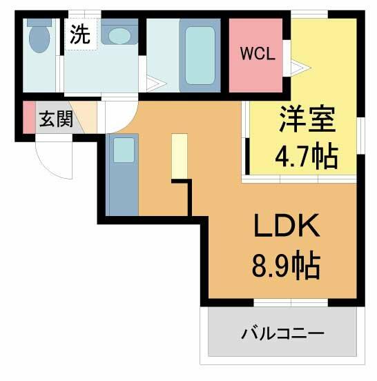 ＰＲＩＭＯＶＩＴＡ｜兵庫県西宮市里中町２丁目(賃貸マンション1LDK・2階・35.99㎡)の写真 その2