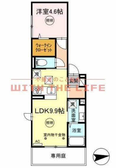 Ｄ－ＲＯＯＭ　ＦＩＲＳＴ　大善寺駅前 107｜福岡県久留米市大善寺大橋１丁目(賃貸アパート1LDK・1階・38.00㎡)の写真 その2