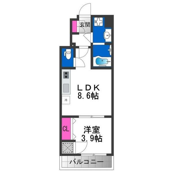 アート林寺｜大阪府大阪市生野区林寺５丁目(賃貸アパート1LDK・3階・30.53㎡)の写真 その2