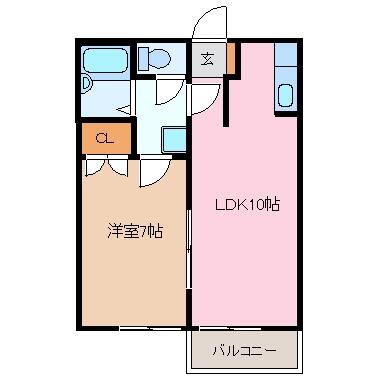 三重県四日市市釆女町(賃貸アパート1LDK・2階・39.74㎡)の写真 その2