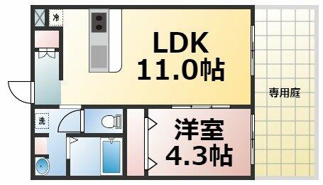 ＰＡＲＣ深江南｜大阪府大阪市東成区深江南２丁目(賃貸マンション1LDK・1階・36.00㎡)の写真 その2