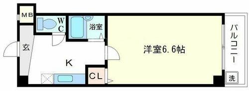 ベルフレージュ南堀江の間取り