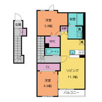 メモリーくすのき 205 ｜ 愛知県名古屋市瑞穂区亀城町３丁目（賃貸アパート2LDK・1階・55.01㎡） その2