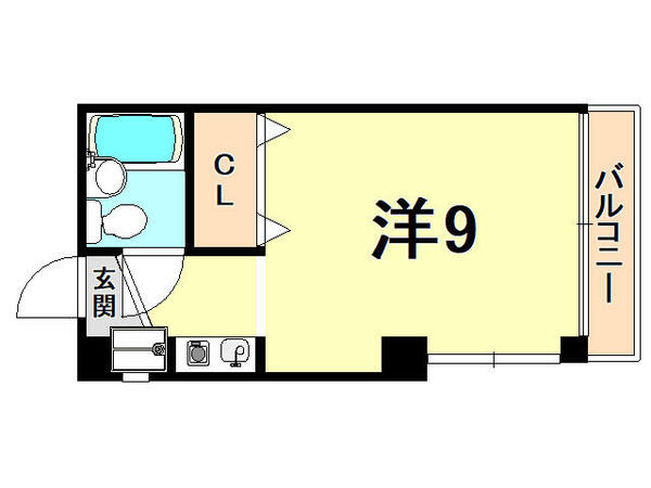 兵庫県西宮市石刎町(賃貸マンション1R・3階・25.00㎡)の写真 その2