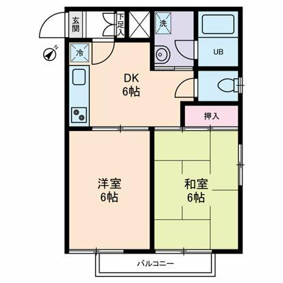 東京都北区滝野川５丁目(賃貸マンション2DK・3階・37.44㎡)の写真 その2