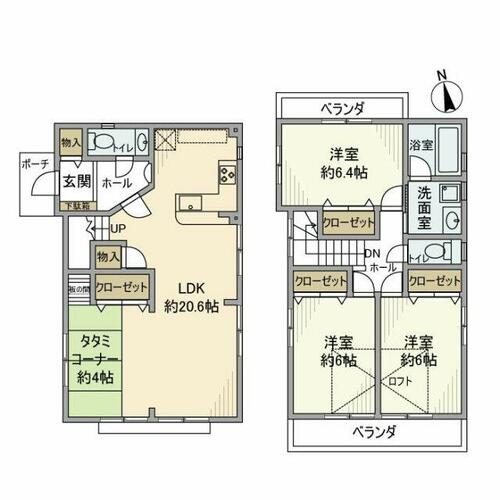 同じ建物の物件間取り写真 - ID:212037487319