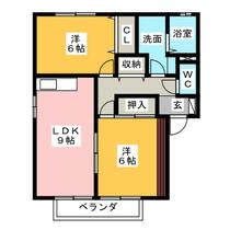 シャインハイツ  ｜ 愛知県春日井市松河戸町２丁目（賃貸アパート2LDK・1階・55.41㎡） その2