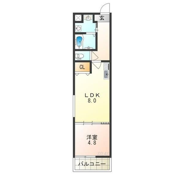 フジパレス沢ノ町｜大阪府大阪市住吉区千躰２丁目(賃貸アパート1LDK・1階・32.48㎡)の写真 その2