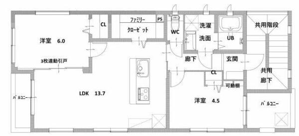 Ｍａｒｉｎｅ　Ｃｏｕｒｔ（マリンコート）｜兵庫県神戸市垂水区清水通(賃貸アパート2SLDK・1階・57.14㎡)の写真 その2