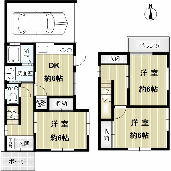 霞ヶ丘５丁目戸建Ａ｜兵庫県神戸市垂水区霞ヶ丘５丁目(賃貸一戸建3DK・--・64.58㎡)の写真 その2