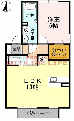 ウィルモア藤光 A201｜福岡県久留米市藤光１丁目(賃貸アパート1LDK・2階・45.39㎡)の写真 その2