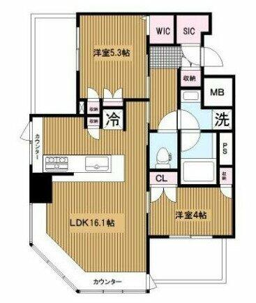 フロール横濱関内 1302｜神奈川県横浜市中区弁天通３丁目(賃貸マンション2LDK・13階・58.27㎡)の写真 その2