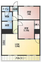 ハピネス西の原 402 ｜ 静岡県静岡市駿河区高松２丁目（賃貸マンション2LDK・4階・51.03㎡） その2