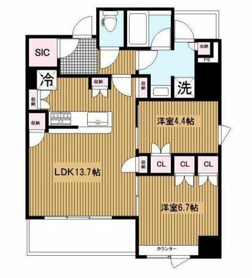 フロール横濱関内 611｜神奈川県横浜市中区弁天通３丁目(賃貸マンション2LDK・6階・60.47㎡)の写真 その2