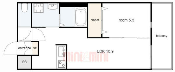 ウェルスクエア西宮北口 304｜兵庫県西宮市大畑町(賃貸マンション1LDK・3階・32.70㎡)の写真 その2