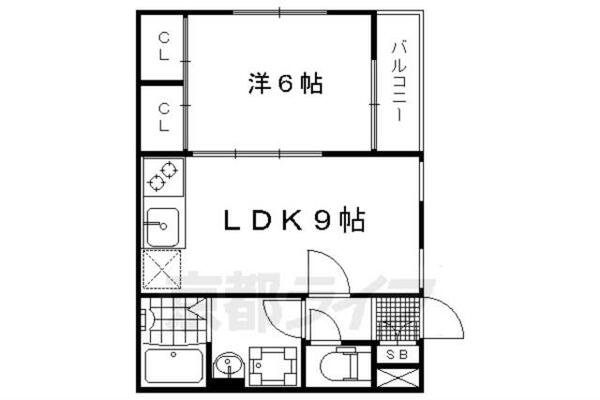 ウイングコート御所東 102｜京都府京都市上京区中筋通石薬師上る大猪熊町(賃貸アパート1LDK・1階・37.26㎡)の写真 その2