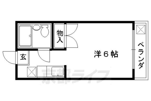 メゾン大 403｜京都府京都市左京区松ケ崎正田町(賃貸マンション1K・4階・18.00㎡)の写真 その2