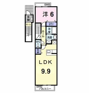 三重県鈴鹿市算所町(賃貸アパート1LDK・2階・42.37㎡)の写真 その2