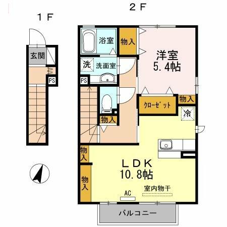 ベリーヴィレッジ　Ｃ棟 201｜愛知県豊川市弥生町２丁目(賃貸アパート1LDK・2階・50.29㎡)の写真 その2