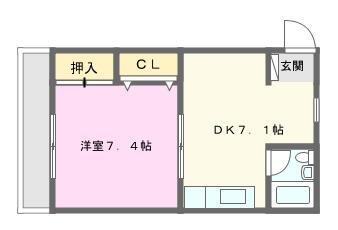 山の手マンション 2-B｜静岡県浜松市中央区有玉西町(賃貸マンション2DK・2階・29.87㎡)の写真 その2