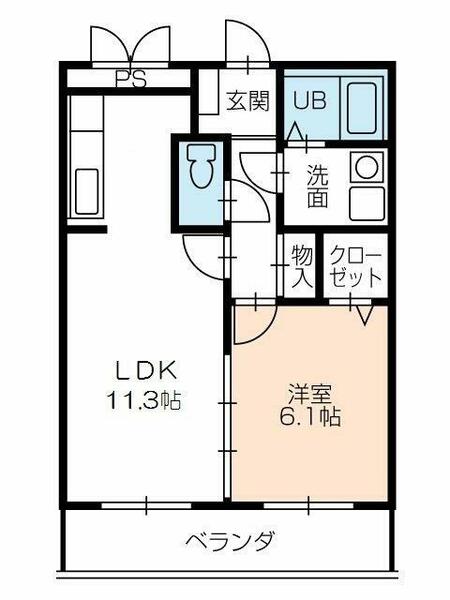 桜ヶ丘ＬＵＣＫ　ＨＩＬＬ 102｜愛知県豊川市桜ケ丘町(賃貸マンション1LDK・1階・45.00㎡)の写真 その2