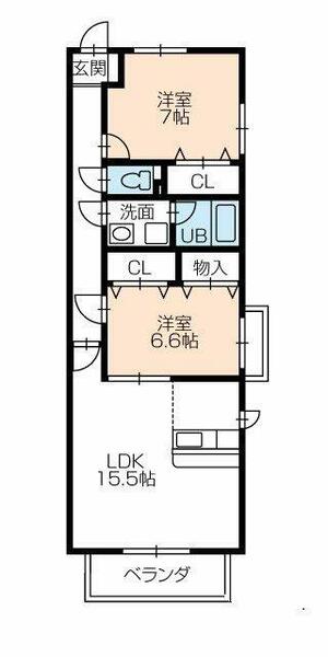 エスポワール 2-A｜愛知県豊川市御津町広石日暮(賃貸マンション2LDK・2階・70.66㎡)の写真 その2