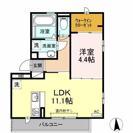 愛知県犬山市松本町４丁目(賃貸アパート1LDK・2階・40.90㎡)の写真 その2