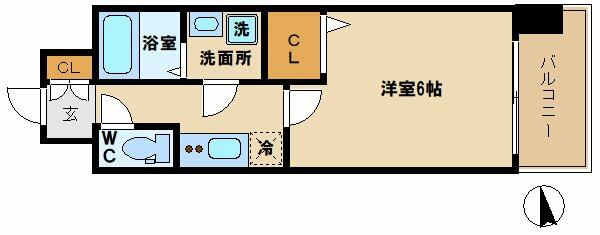 レジュールアッシュ京橋｜大阪府大阪市都島区東野田町５丁目(賃貸マンション1K・1階・22.62㎡)の写真 その2