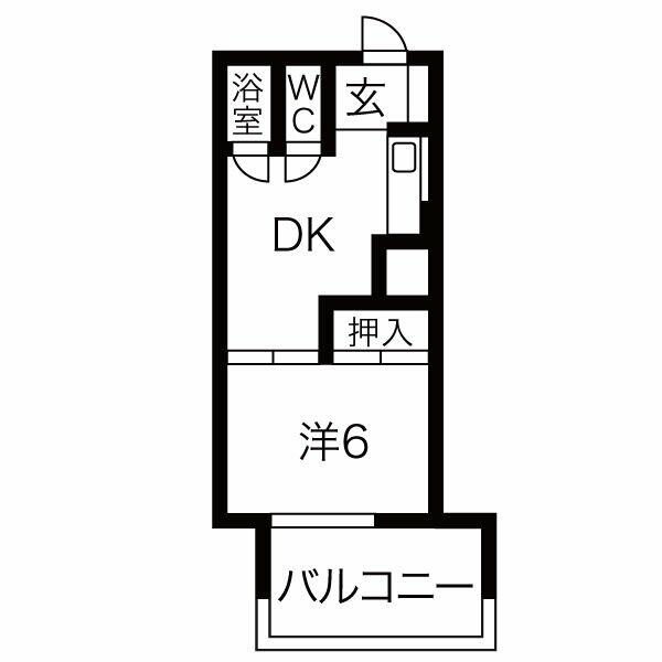 はとビル 505｜愛知県名古屋市名東区明が丘(賃貸マンション1DK・5階・27.74㎡)の写真 その2