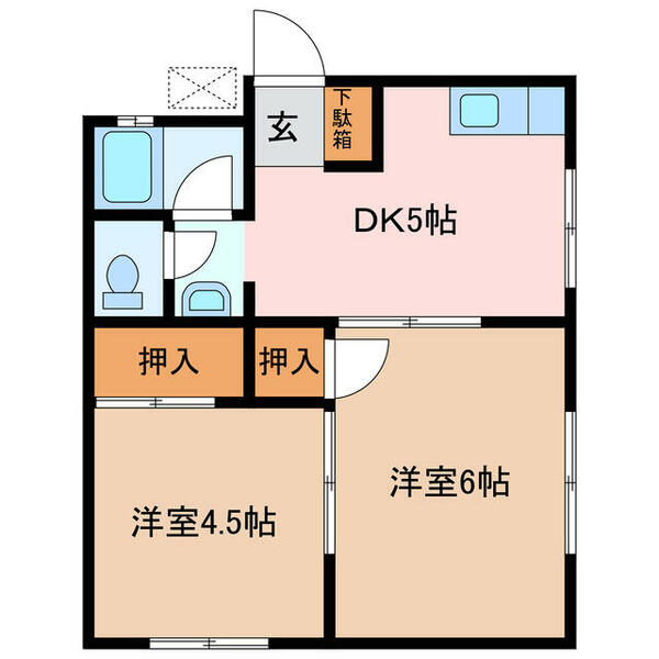 三重県津市南新町(賃貸アパート2DK・1階・32.00㎡)の写真 その2