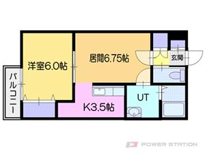 クレールイナホ｜北海道小樽市稲穂４丁目(賃貸アパート1LDK・1階・39.17㎡)の写真 その2