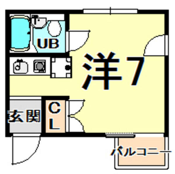 ハイツシャルム 202｜兵庫県西宮市上鳴尾町(賃貸マンション1R・2階・20.00㎡)の写真 その2