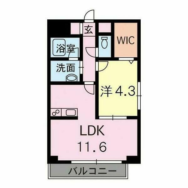 熊本県熊本市中央区新町３丁目(賃貸マンション1LDK・5階・40.98㎡)の写真 その2