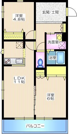 リヴァージュ湘南 103｜神奈川県鎌倉市材木座３丁目(賃貸マンション2LDK・1階・58.05㎡)の写真 その2