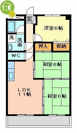 よぎだるまマンション 402｜沖縄県那覇市与儀１丁目(賃貸アパート3LDK・4階・61.15㎡)の写真 その2