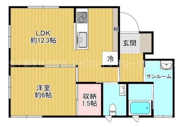 ＣＡＳＡ南浜 101｜新潟県新潟市中央区南浜通２番町(賃貸アパート1LDK・1階・52.34㎡)の写真 その2