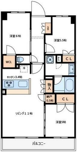 同じ建物の物件間取り写真 - ID:214055337443