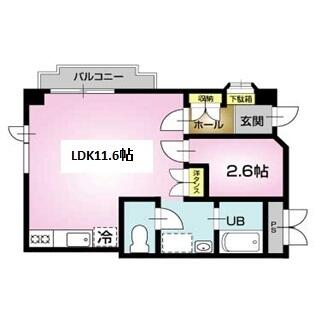 ドミシル旭町 3A｜新潟県新潟市中央区旭町通２番町(賃貸マンション1LDK・3階・33.70㎡)の写真 その2