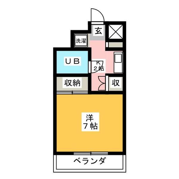 河野ハイツ 205｜東京都八王子市大横町(賃貸マンション1K・2階・22.30㎡)の写真 その2